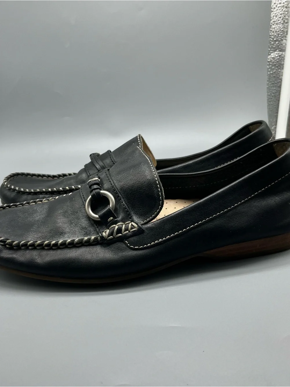 Frye men's black leather loafers / Slip-On 8.5M